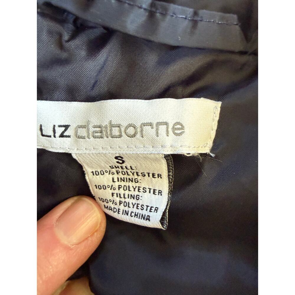 Liz Claiborne Navy Puffer Vest Size Small - Picture 3 of 5